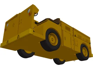 US Navy NAS Deck Service Tractor 3D Model preview