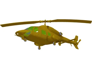 Bell 222 3D Model preview