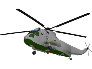 Sikorsky SH-3H Sea King Navy 3D Model preview