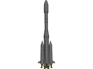 Ariane 4 3D Model preview