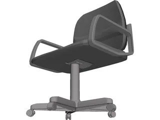 Chair Typist 3D Model preview