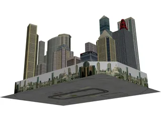 City Block 3D Model preview