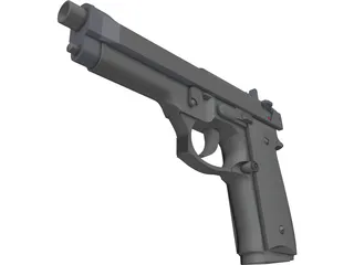 Beretta M9FS 3D Model preview
