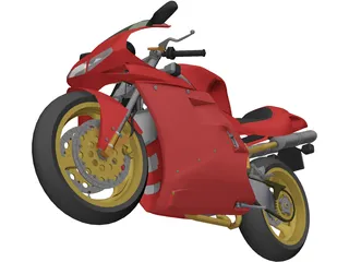 Ducati 916 3D Model preview