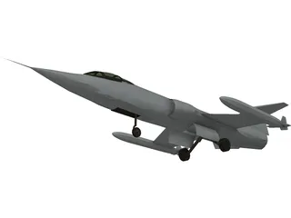 Lockheed F-104 Starfighter 3D Model preview
