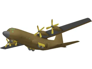 Lockheed C-130 Hercules 3D Model preview
