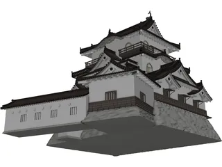 Castle Hikone 3D Model preview