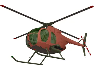 Hughes OH-6A Cayuse 3D Model preview