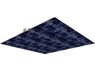 City Part at Midnight 3D Model preview