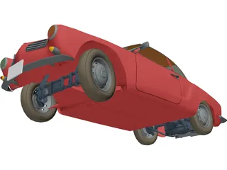 Volkswagen Karmann Ghia (1968) 3D Model preview