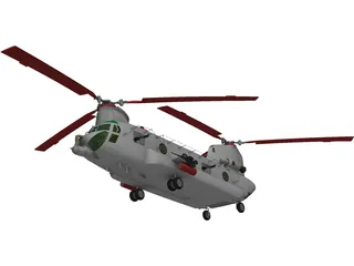 Boeing ACH-47 Chinook 3D Model preview