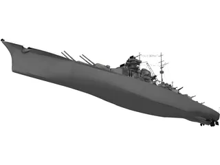 Battleship Bismarck 3D Model preview
