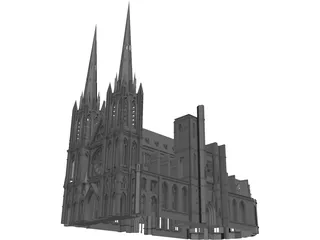 Cathedral Clermont 3D Model preview