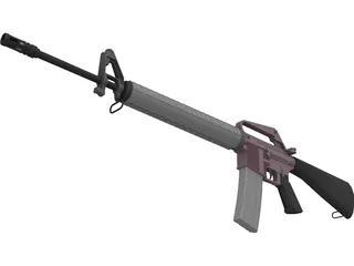 M16 Colt 3D Model preview