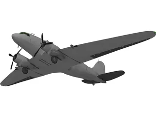 Douglas DC-3 3D Model preview