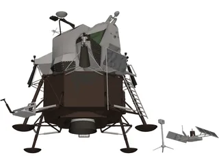 Eagle First Lunar Landing 3D Model preview