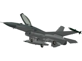 F-16C 3D Model preview