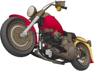 Harley-Davidson FLSTF Fatboy 3D Model preview