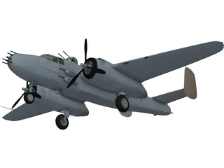 North American B-25J Mitchell 3D Model preview