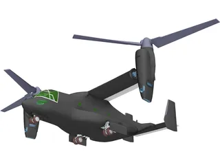 Bell-Boeing V-22 Osprey 3D Model preview