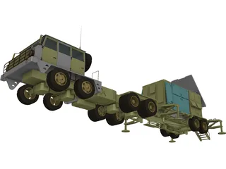 Patriot Radar 3D Model preview