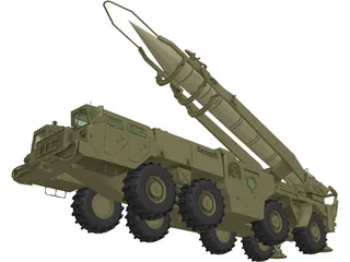 Scud B Missile Launcher 3D Model preview