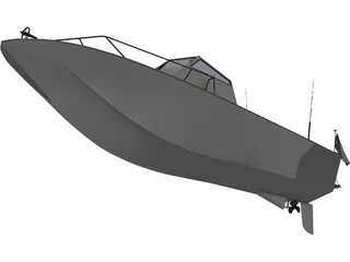 Fishing Boat Wahoo 3D Model preview