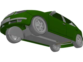 Skoda Fabia 3D Model preview
