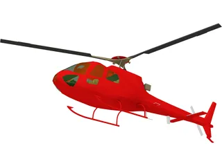 Eurocopter AS-350 Ecureuil 3D Model preview