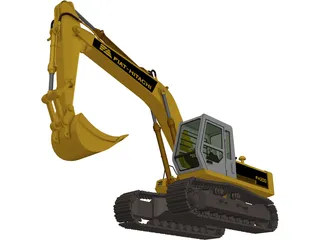 Excavator Fiat Hitachi FH200 3D Model preview