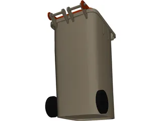 Garbage Can 3D Model preview