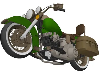 Harley-Davidson FLSTC Heritage Softail Classic 3D Model preview