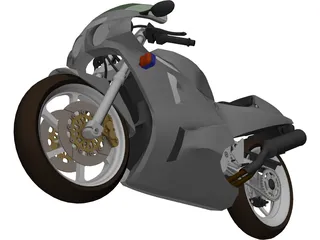 Honda VFR750RRC30 3D Model preview