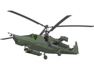 Kamov Ka-50 Hokum 3D Model preview