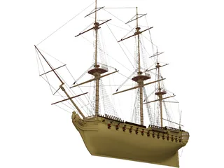 Le Superbe Ship Of Line 3D Model preview
