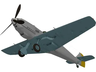 Messerschmitt BF-109E Emil 3D Model preview