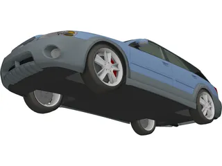Subaru Outback Wagon (2005) 3D Model preview