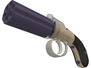 Pepperbox 45 3D Model preview