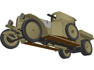 Rolls Royce Mk I (1925) 3D Model preview