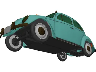 Volkswagen Beetle (1954) 3D Model preview