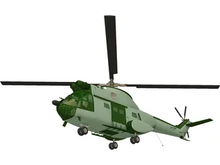 Aerospatiale SA 330 Puma 3D Model preview