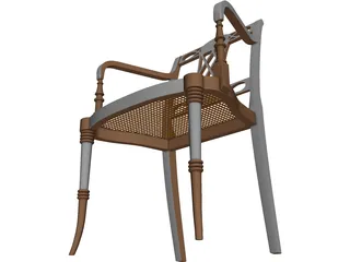 Chair Sheraton Elbow 3D Model preview
