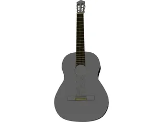Guitar Spanish 3D Model preview
