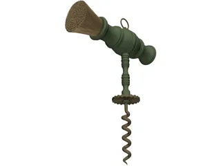 Victorian Corkscrew 3D Model preview