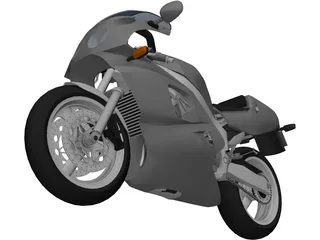 Yamaha FZR750R 3D Model preview