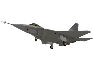 YF-22 Lightning 3D Model preview