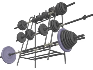 B Weight Lifting Senior (30 mm) 3D Model preview