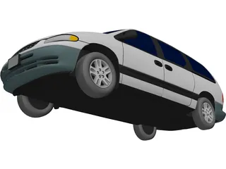 Plymouth Grand Voyager (1996) 3D Model preview