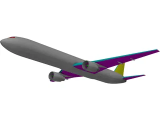 Boeing 767-300 3D Model preview