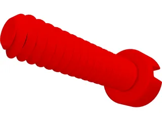 Screw 34 Flat Head Machine 3D Model preview